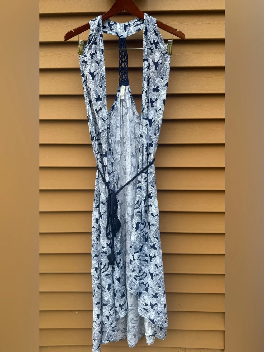 Helen Jon Isla Sol Beach Wrap Kimono Dress Swim Floral Crochet Resort Wear M/L